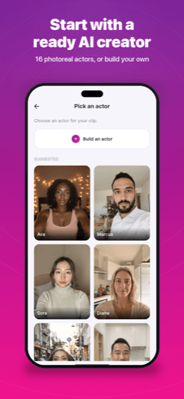 اختيار ممثل ذكاء اصطناعي في تطبيق Vydeyo